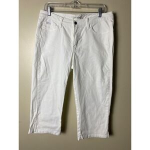 Lee Capri White Jeans Womens Size 12 Medium 98% Cotton Casual